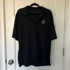 Men’s black polo shirt